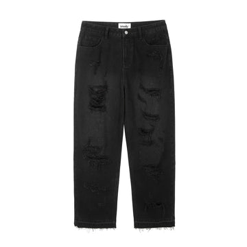 Aidase Washed Blue Oversized Torn Jeans for Men Streetwear Hip Hop Large Destroyed Wide Leg Jeans Baggy Straight Ripped Denim Pants aidase-shop